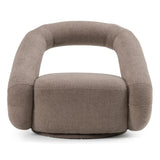 Tony Modern Brown Fabric Swivel Accent Chair