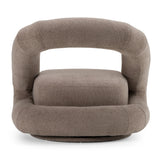 Tony Modern Brown Fabric Swivel Accent Chair
