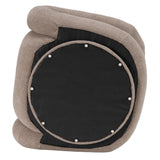 Tony Modern Brown Fabric Swivel Accent Chair