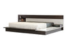Eastern King Torino Contemporary Brown Oak & Grey Platform Bed with Lights