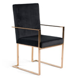 Cartier Modern Black & Rosegold Dining Table Set