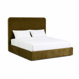 Trieste Modern Brown Fabric Bed