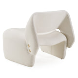 Tristan Modern Off White Fabric Accent Chair
