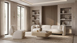 Tristan Modern Off White Fabric Accent Chair