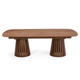 Truman Mid-Century Modern Walnut Extendable Dining Table