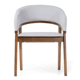 Truman Mid-Century Modern Grey + Walnut Dining Chair