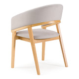 Truman Mid-Century Modern Grey + Natural Oak Dining Chair