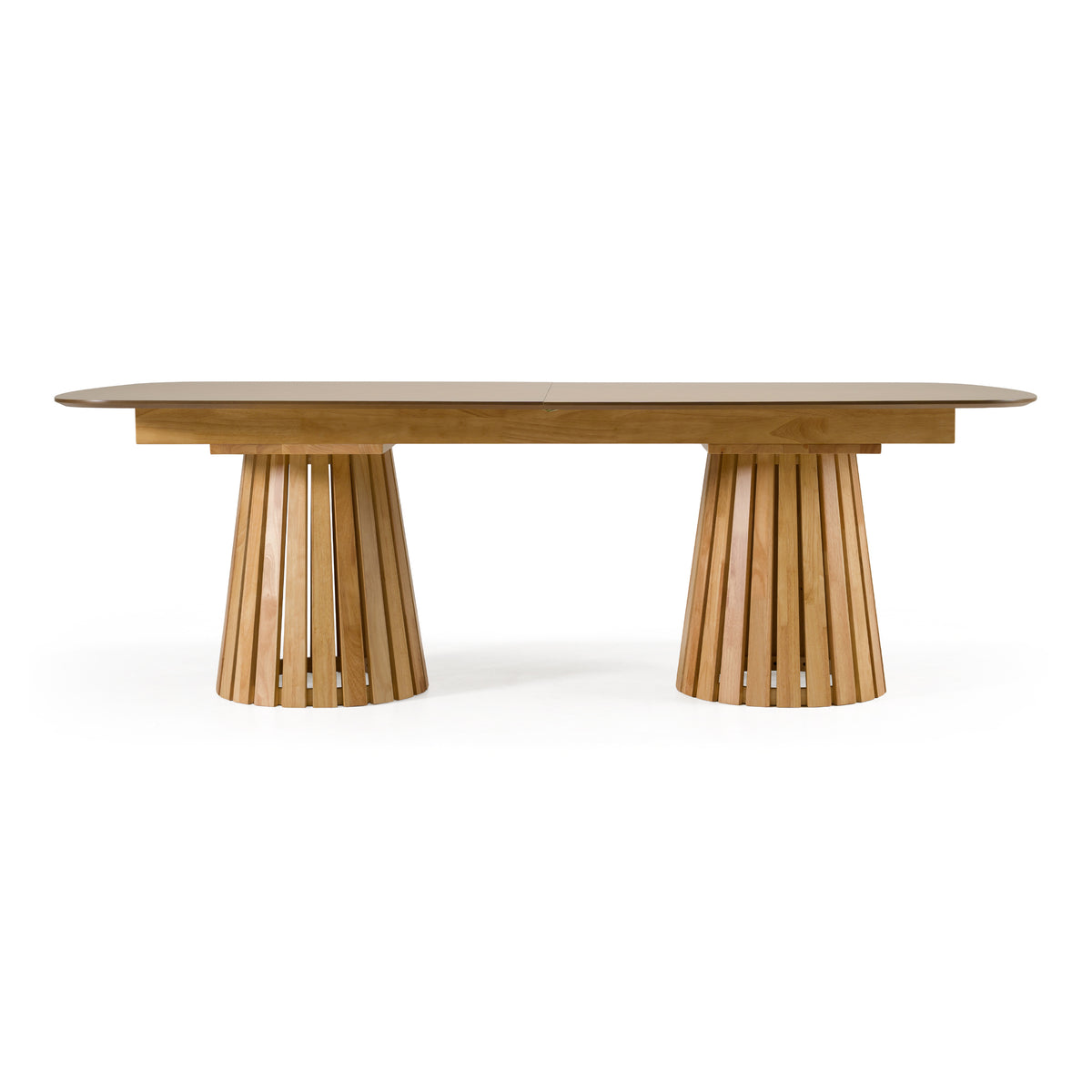 Truman Mid-Century Modern Natural Oak Extendable Dining Table