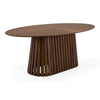 Truman Mid-Century Modern Walnut Oval Dining Table