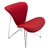 Decatur Mid-Century Red Fabric Accent Chair