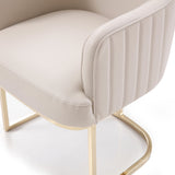 Tyler Modern Grey + Gold Dining Chair