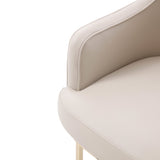 Tyler Modern Grey + Gold Dining Chair