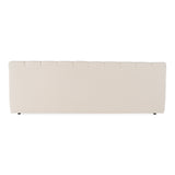 Tyree Modern Tufted Off-White Fabric Bed