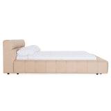 Tyree Modern Tufted Sand Fabric Bed