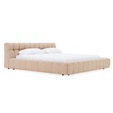 Tyree Modern Tufted Sand Fabric Bed