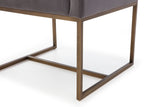 Modrest Marty Modern Dark Grey & Copper Antique Brass Dining Chair