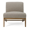 Vance Modern Sand Fabric + Wood Accent Chair