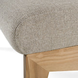 Vance Modern Sand Fabric + Wood Accent Chair