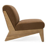 Vance Modern Brown Fabric + Wood Accent Chair