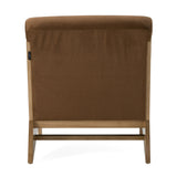 Vance Modern Brown Fabric + Wood Accent Chair