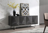 Vanguard Modern Dark Grey High Gloss Buffet