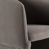 Vassar Modern Grey Velvet Dining Chair