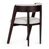 Vegas Modern Cream Fabric + Walnut Oak Dining Chair (Set of 2)