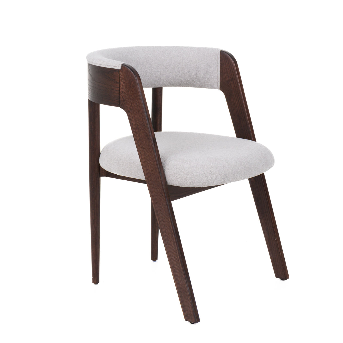 Vegas Modern Light Grey + Walnut Oak Dining Chair (Set of 2)