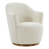 Vera Modern Sherpa Swivel Accent Chair