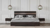 Queen Benzon Italian Modern Dark Rovere Bed