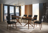 Utah Modern Walnut and Brown Eco-Leather Dining Chair- Set of 2