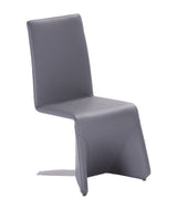 Nisse Contemporary Grey Leatherette Dining Chair (Set of 2)