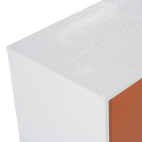 Victoria Modern White Crocodile Nightstand