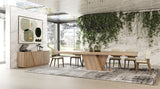 Victoria Italian Modern Walnut Caracalla Extendable Dining Table