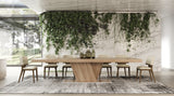 Victoria Italian Modern Walnut Caracalla Extendable Dining Table