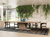 Victoria Italian Modern Walnut Caracalla Extendable Dining Table