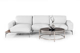 Villeneuve Modern White Italian Left Facing Sectional Sofa