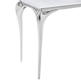 Vince Faux Marble & Stainless Steel Console Table