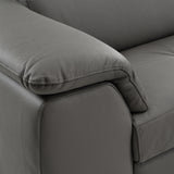 Viola Italian Contemporary Blue-Grey Leather Right Facing Sectional Sofa