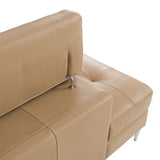 Viola Italian Contemporary Deserto Leather Left Facing Sectional Sofa