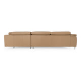 Viola Italian Contemporary Deserto Leather Right Facing Sectional Sofa