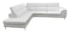Viola Italian Contemporary Grey Leather Left Facing Sectional Sofa