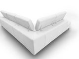 Viola Italian Contemporary White Leather Left Facing Sectional Sofa