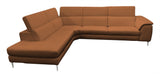 Viola Italian Contemporary Cognac Leather Left Facing Sectional Sofa
