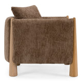 Voight Contemporary Brown Fabric Accent Chair