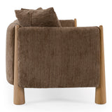 Voight Contemporary Brown Fabric Sofa