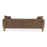 Voight Contemporary Brown Fabric Sofa