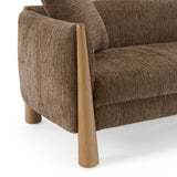 Voight Contemporary Brown Fabric Sofa