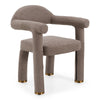 Walbrook Modern Brown Fabric + Gold Dining Chair