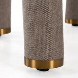 Walbrook Modern Brown Fabric + Gold Dining Chair